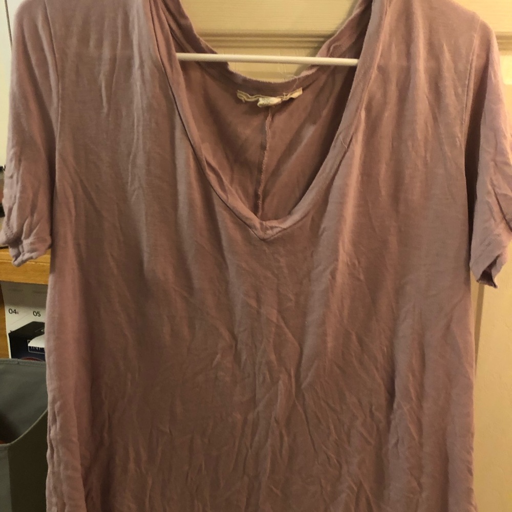 Purple V-neck